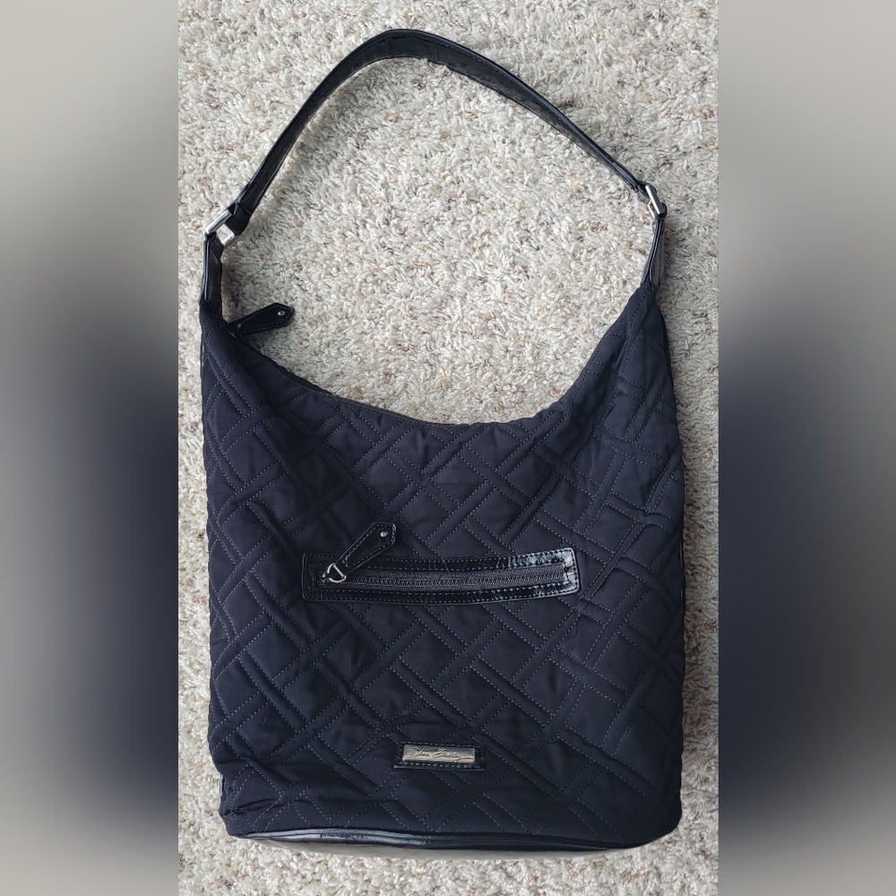 Vera Bradley Black Quilted Piper Hobo bag